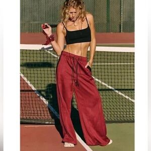 BNWOT Free People Movement Fineline Wide Leg Relaxed Track Pants